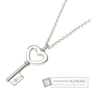 Tiffany Co heart key necklace silver